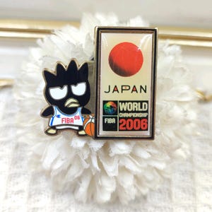 ヴィンテージ バッドばつ丸 ピンバッジ FIBA 日本世界選手権