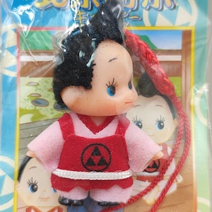 QP Kamakura Hojo Tokimune Mascot Phone Charm Strap,Kewpie Doll,Cellphone Strap,Kewpie Keychain,Charm Bag,Phone Charm Strap,Keychain,Gift