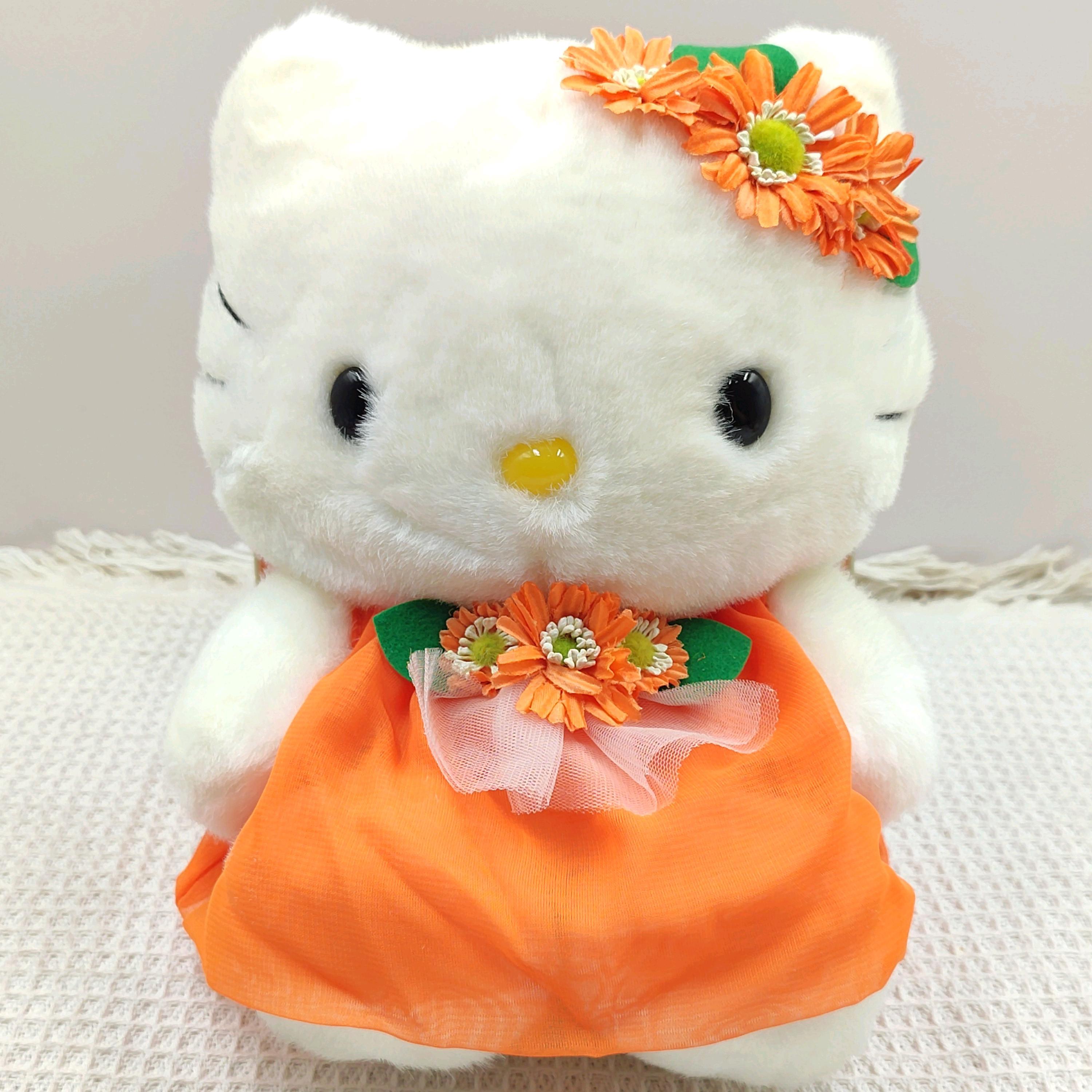 平成レトロ 　ハローキティ 　　　ぬいぐるみ オレンジドレス2000年製 平成レトロ ハローキティ ぬいぐるみ オレンジドレス2000年製 平成