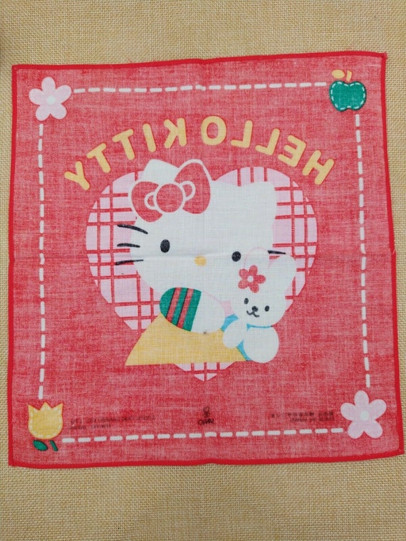 Sanrio Hello Kitty Handkerchief Cotton 100 % ,Vin… - image 2