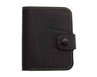 Ben Upcycled Inner Tube Wallet with Coin Pouch - Vegan Button Wallet