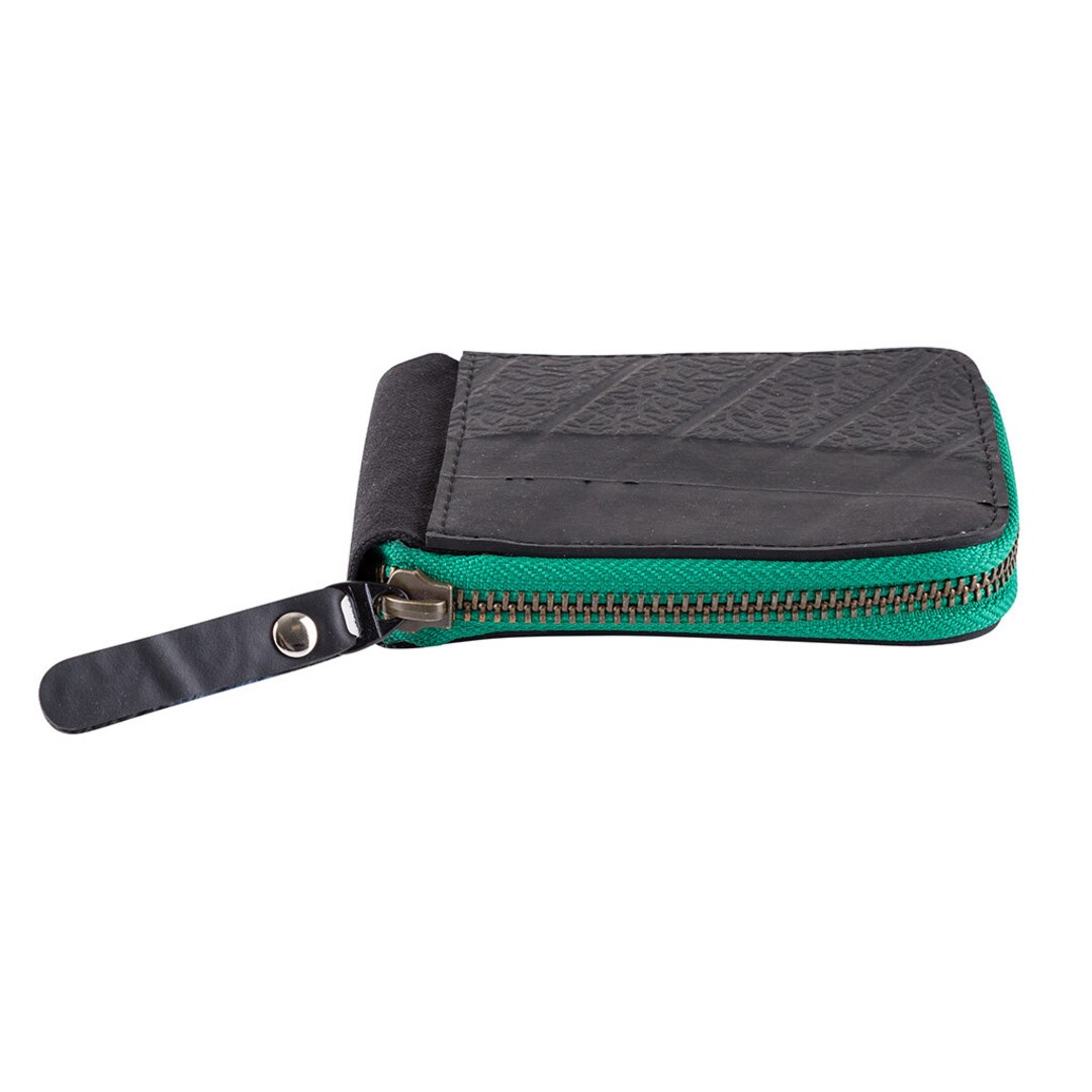 Zip Around Inner Tube Wallet With Coin Compartment, Eco Friendly Gift