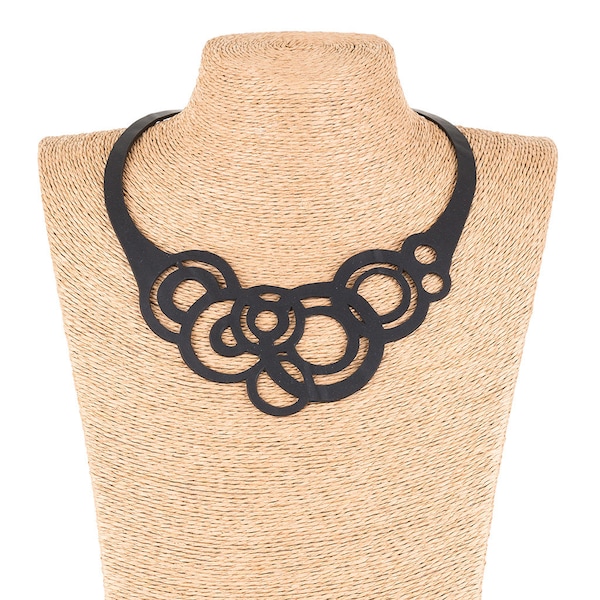 Circular Upcycled Necklace | Inner Tube Necklace | Handmade Vegan Necklace