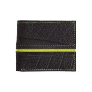 Monedero bifold sin cuero - Monedero vegano de tubo interior - Monedero único hecho a mano