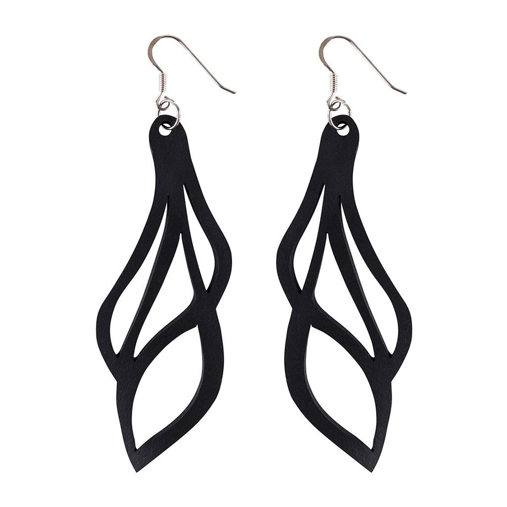 Vine Lightweight Inner Tube Earrings Elegant Upcycled Dangle Etsy