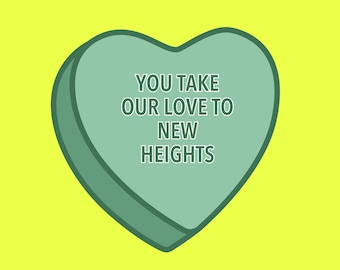 New Heights Valentine Card Digital Download Bundle 1