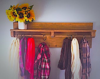 Closet Organizer, Entryway Shelf, Mudroom Shelf, Scarf Hanger, Closet Shelf