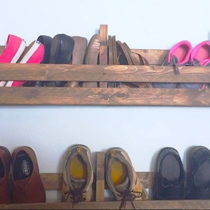 Pallet Shoe Rack / Wall Shoe Rack / Rustic Shoe Rack / Shoe Rack / Wooden Shoe Rack / Shoe Organizer / Shoe Storage