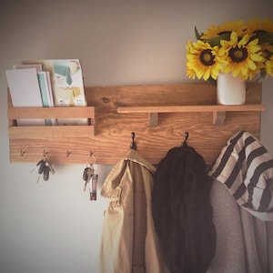 Entryway Organizer / Mudroom Organizer / Entryway Shelf / Coat Hanger / Key Hanger / Mudroom Shelf image 1