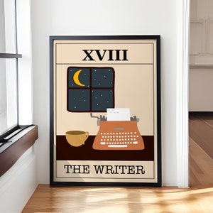 Der Schriftsteller Poster, Literarisches Poster, Buch-Liebhaber-Geschenk, Autor Geschenk, Geschenk für Schriftsteller, literarischer Kunstdruck