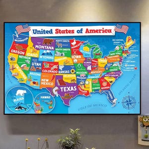 Native American Tribes Map Poster – Educational Historical Wall Art – Indigenous Peoples of North America – Classroom & Home Decor