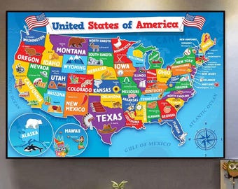 Native American Tribes Map Poster – Educational Historical Wall Art – Indigenous Peoples of North America – Classroom & Home Decor