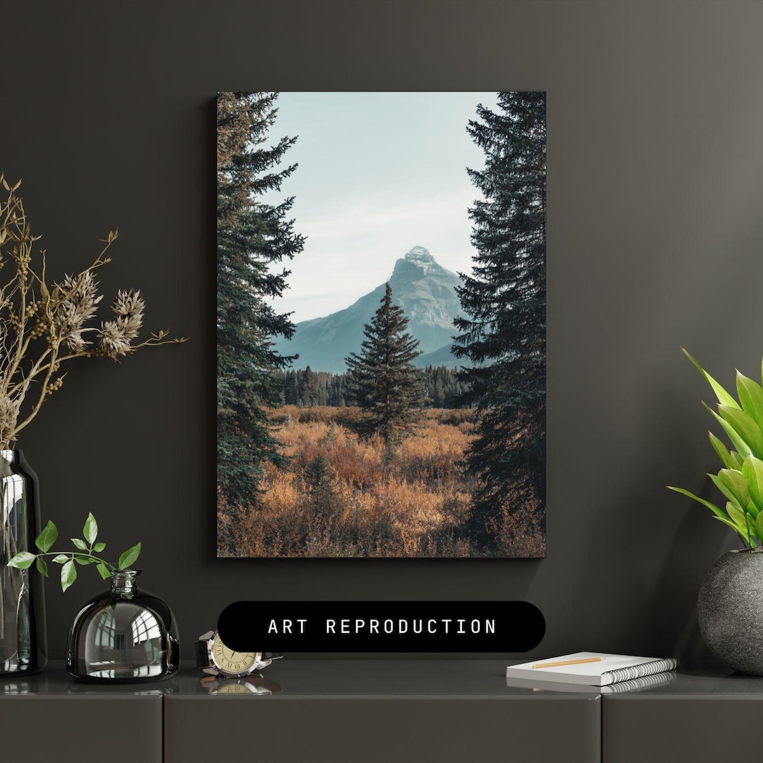 Mountain Forest Landscape Wall Art Print, Nature Photography Canvas ...