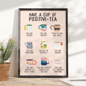 Have A Cup Of Positivi-Tea Poster, Have A Cup Of Positivi-Tea Poster