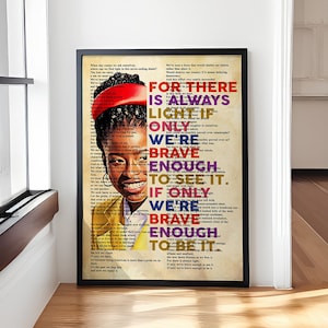 Amanda Gorman The Hill We Klettern Full Poem Poster, Amanda Gorman Poster, Feminismus Portrait Poster, Black Pride, feministische Wandkunst