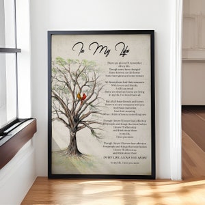 Kardinal Paar In meinem Leben I Love You More Leinwanddruck, Beatles Songtext Wandkunst, Paar Geschenk, Love Song Wanddekoration