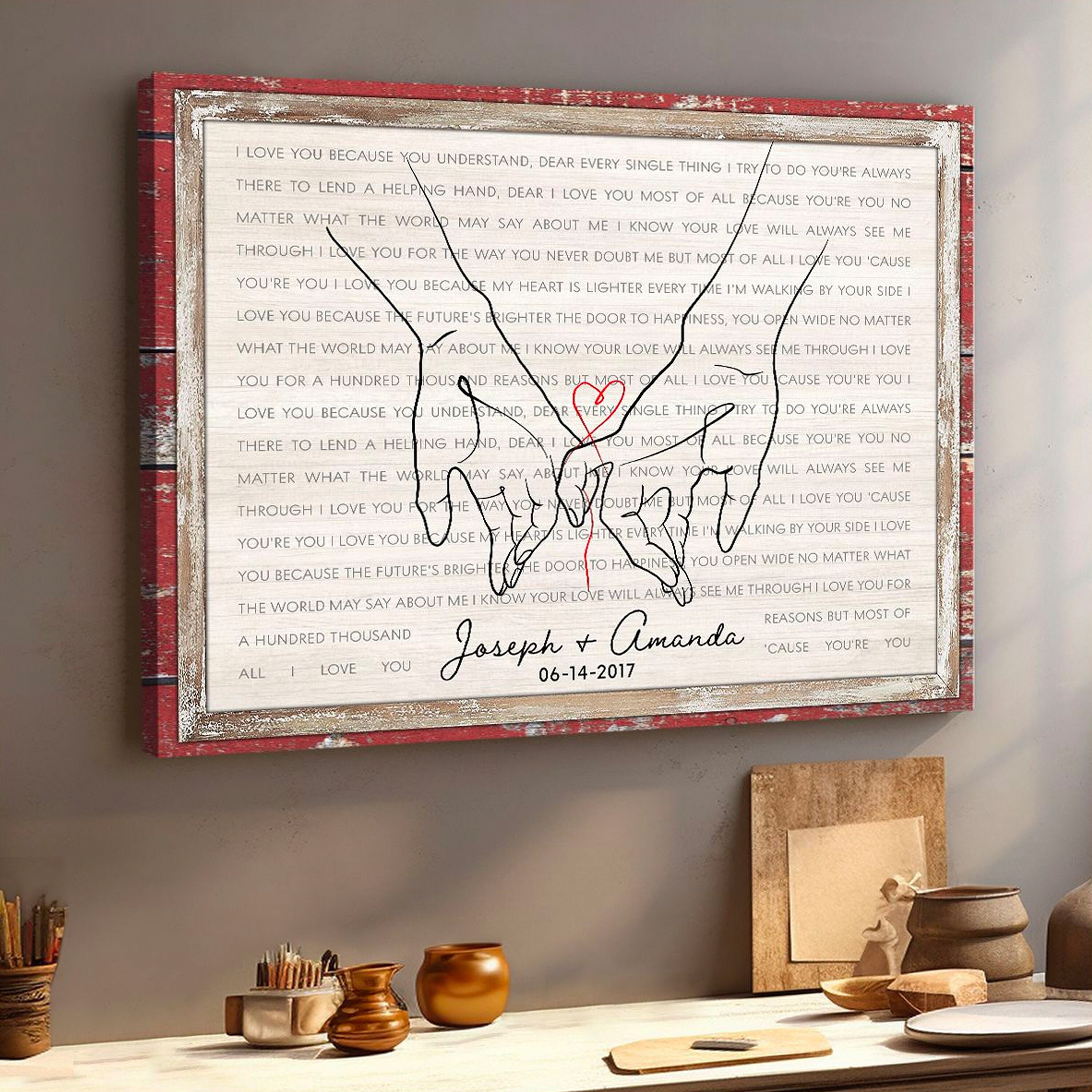 Unique Wedding Gifts Music Lover Print Canvas, Notes Wall Art, Musical Studio Wall Decor Personalized Gifts For Couples