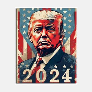 Póster de Donald Trump, 47.º presidente de Estados Unidos. Impresión del póster de Trump 2024.