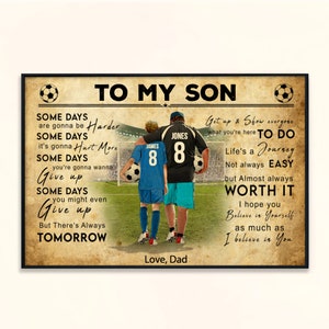 Personalisiertes Fußballplakat, Leinwand, Fußballgeschenk, Geschenke für Fußballspieler, Sportgeschenke für Sohn, Geschenke für Fußballliebhaber
