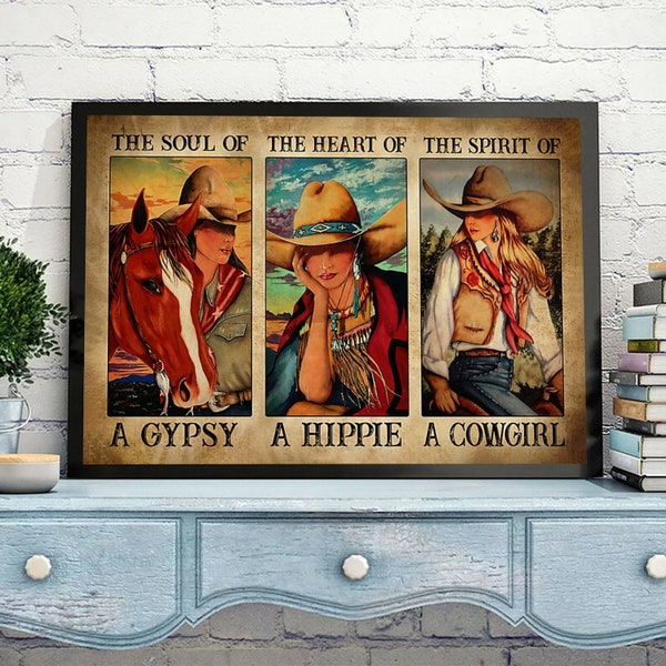 The Spirit Of A Cowgirl Poster - Girl Horse Poster, Home Decoration Wall Art, Cowgirls Poster