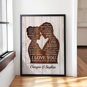 Personalisiertes Paar Poster - Ich habe dich nicht geheiratet, damit ich mit dir leben kann, Geschenk für Ihn, Geschenk für Sie, lustig für Paar Liebhaber Ehemann Frau