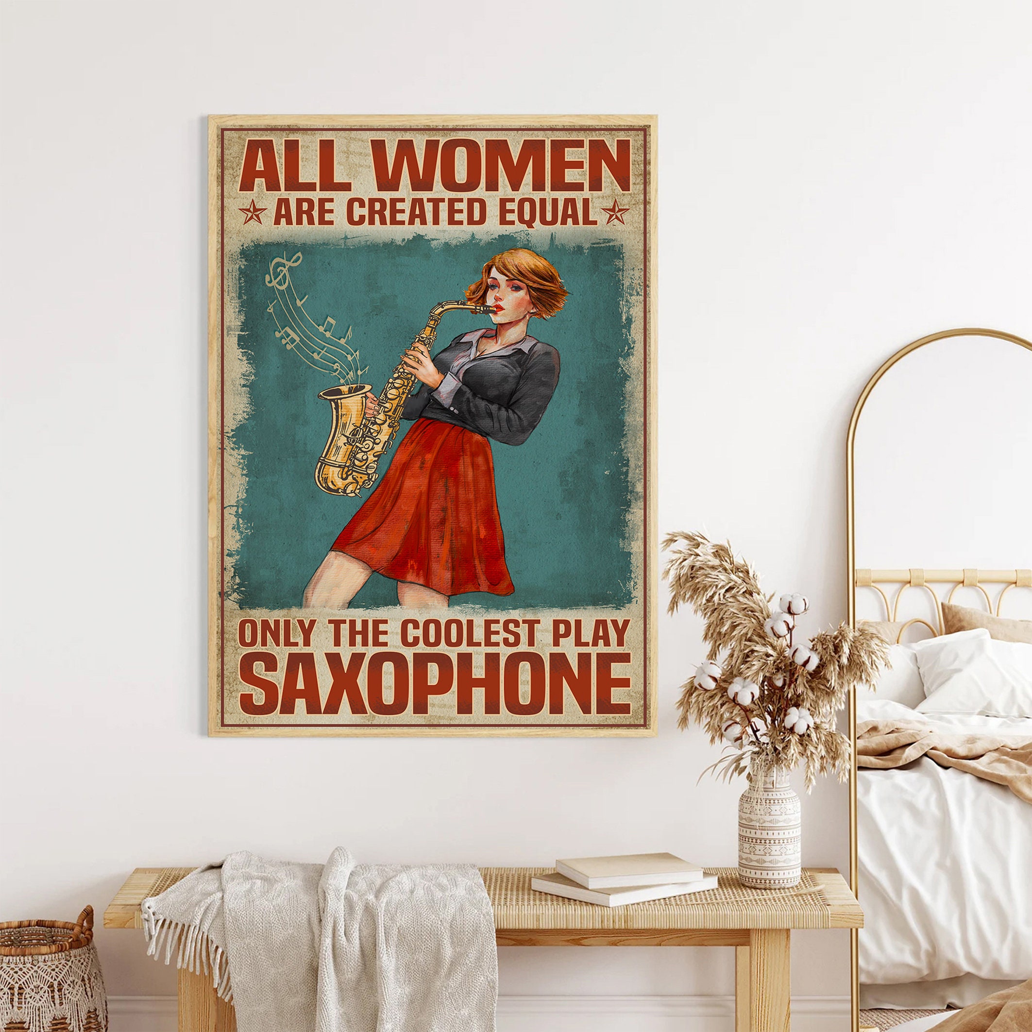 Woman and Saxophone - All Women Created Equal Poster, Jazz