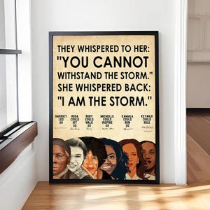 Ils lui ont chuchoté que tu ne peux pas résister à la tempête I Am The Storm She Whispered Back Poster, amateur d'insectes vintage, cadeau pour son amant