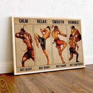 Póster de Muay Thai, póster de Muay Thai, decoración de pared, decoración del hogar, regalo para él, regalo para amantes del Muay Thai