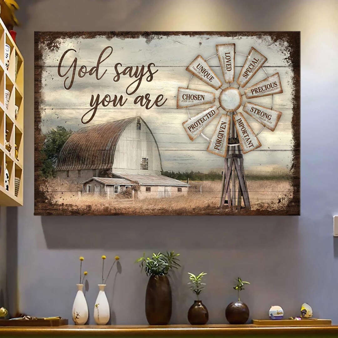 God Says You Are Jesus, God Wall Art, Gift for Christian, Jesus Canvas ...