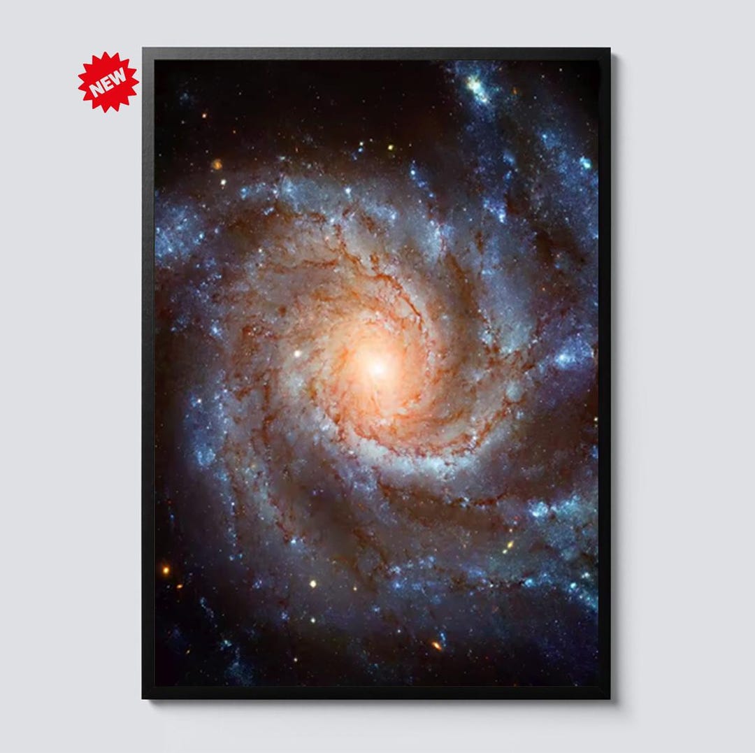 Spiral Galaxy Poster Deep Space Universe Wall Art Cosmic Nebula Stars ...