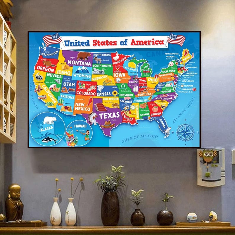 Native American Tribes Map Poster – Educational Historical Wall Art ...