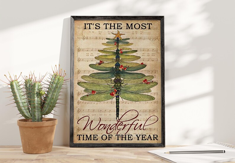 Dragonfly It's the Most Wonderful Time of the Year Canvas/poster Prints