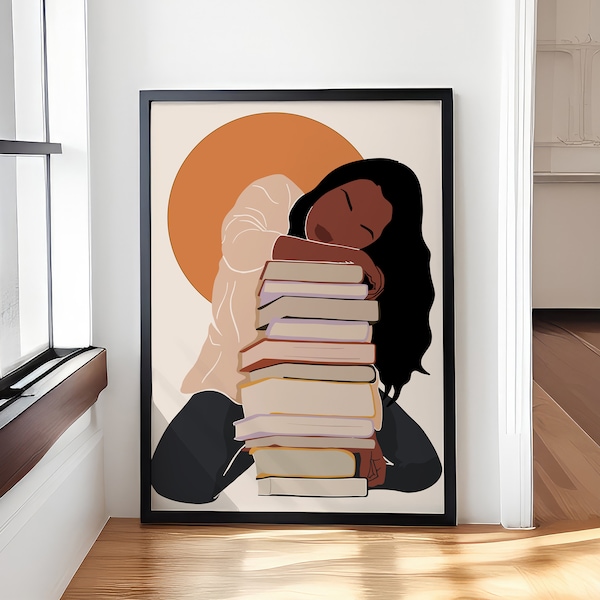 Black Is Beautiful Poster, Vintage Poster, Afro Women Vintage Poster, Wall Art, Gift For Book Lovers, Gift For Her