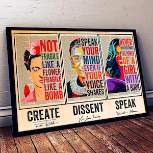 Feministische Wand Kunst Poster Wohnkultur - Feministischer Druck, Ermächtigung von Frauen, Starke Frauen Vintage, Frauen sprechen für die Rechte der Frauen