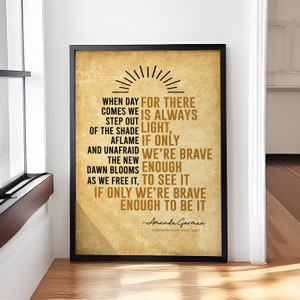 Amanda Gorman The Hill We Climb Poster - Amanda Gorman Inauguration Poet, The Squad Wall Art, Home Decor, Feminist Wall Art