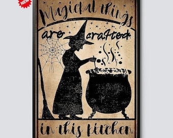 9 Signs You Are a Born Witch Poster or Canvas Wall Art, Magical Witchcraft Decor, Spiritual Witch Gift for Pagan, Wiccan, or Mystic Women