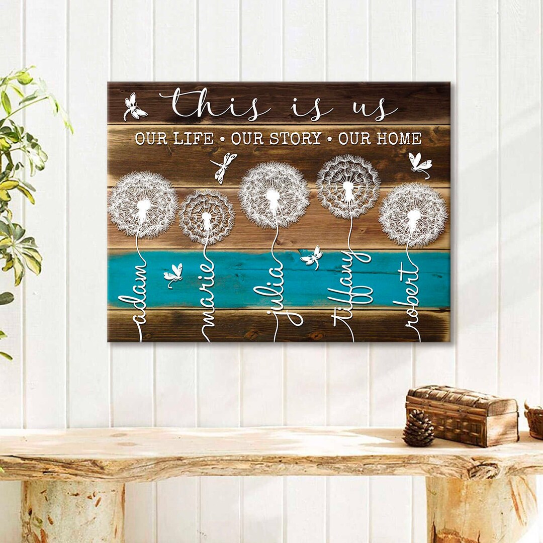 Personalized This is Us Our Life Our Story Our Home Custom Canvas ...