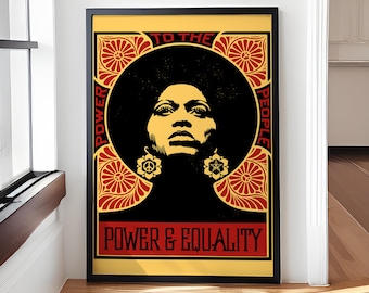 Power And Equality Poster, Angela Davis Poster, I Am No Longer Accepting The Things I Cannot Change, Angela Davis, Angela Davis Art