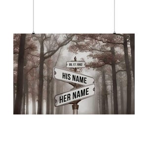 Personalized Street Sign Wall Art Custom Name, Gift For Family, Street Sign Custom Wall Art, Vintage Wall Art Decor, Family Name Sign