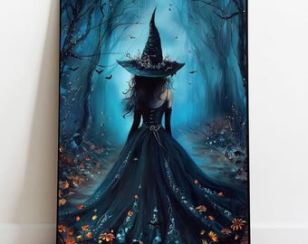 9 Signs You Are a Born Witch Poster or Canvas Wall Art, Magical Witchcraft Decor, Spiritual Witch Gift for Pagan, Wiccan, or Mystic Women
