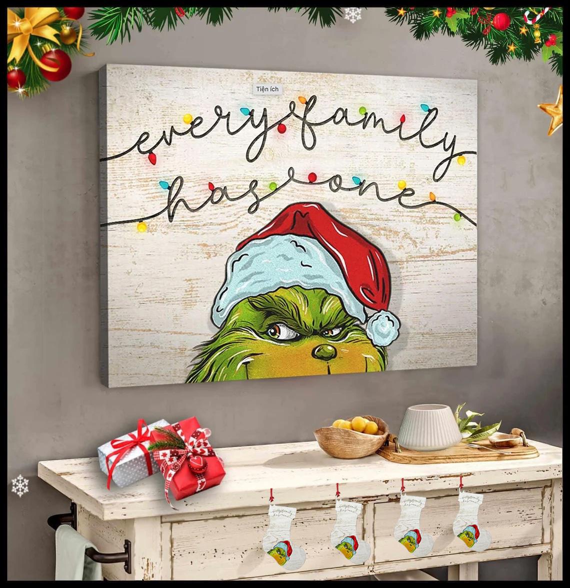 Every Family Has One Grinch Christmas Poster, Christmas Art, Christmas Decor, Wooden Ornament, Unique Family, Unique gift for christmas 2026