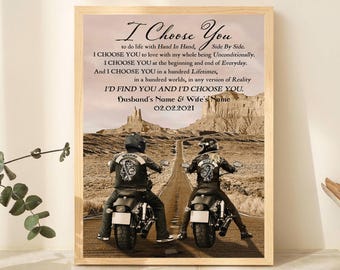 Custom Old Couple, I Choose You To Do Life With Hand In Hand Side By Side I Choose You To Love With My Whole Being Unconditionally Poster And Canvas
