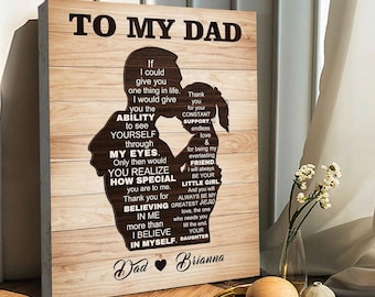 Personalized Fathers Day Gifts for Dad from Daughter, Customized Birthday, Christmas Gifts for Dad, Fathers Day Gifts