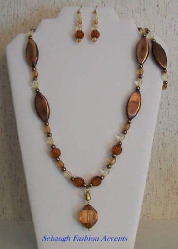 3 Pc. Brown Bead Necklace Setjewelry.jewelry Etsy