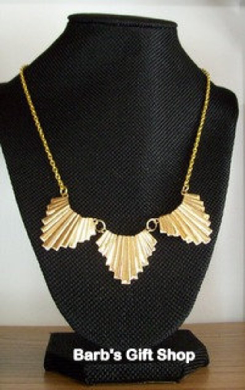 GoldColor Fan Necklace Jewelry Necklaces Goldcolor Gift Etsy