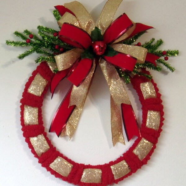Ribbon Wreath Etsy
