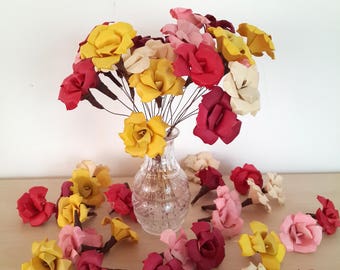 Holzblumen Großhandel, Holz-Blumen in Masse, Hochzeitsblumen, getrocknete Blumen Bulk, Holz Bouquet, Andenken Bouquet, Alternative Bouquet