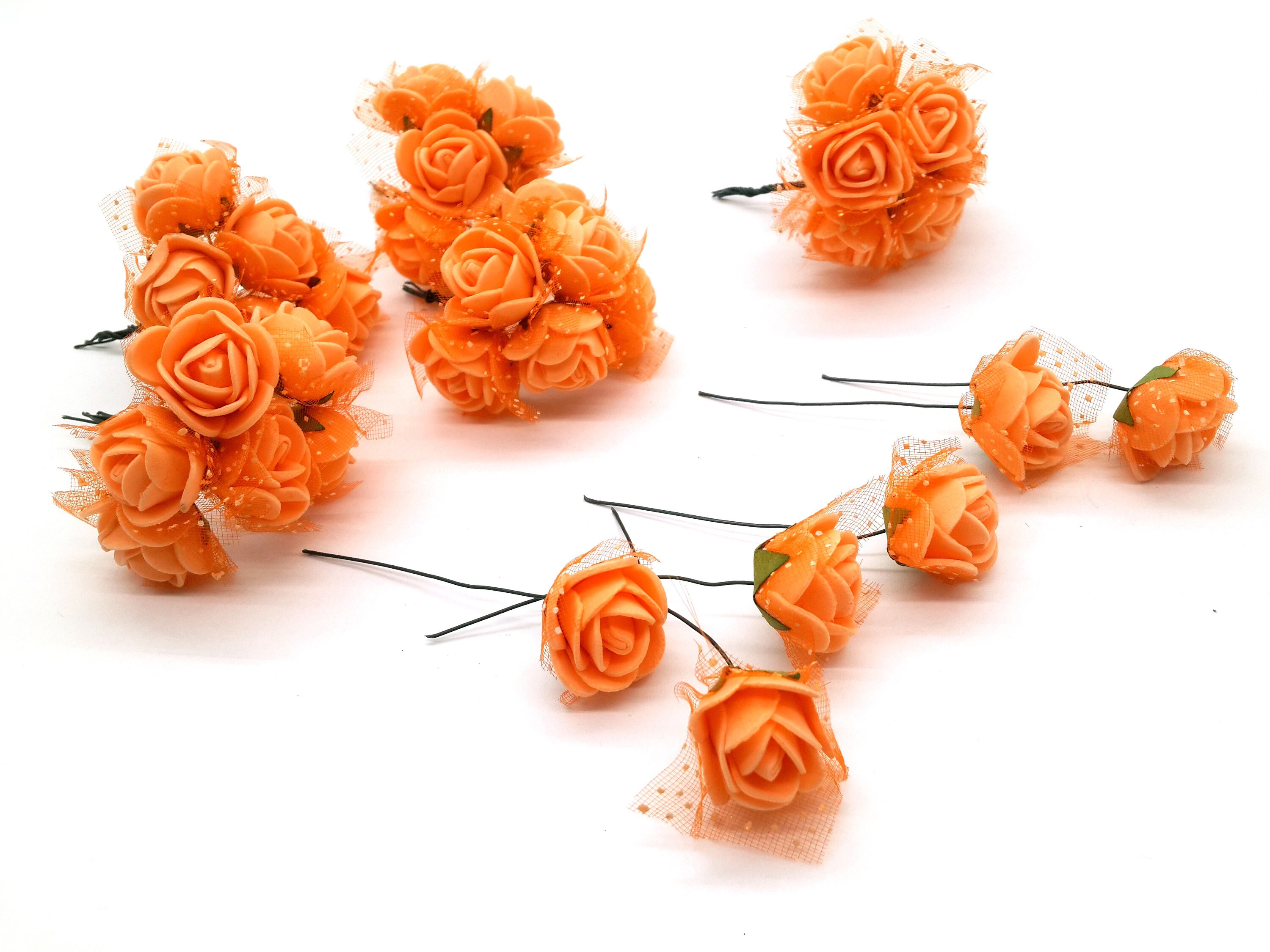 306FREE Orange Artificial Flowers Orange Mini Flowers Etsy