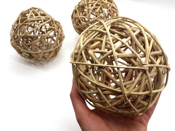 3pcs Extra Large Wicker Balls Decorative Wicker Balls Etsy