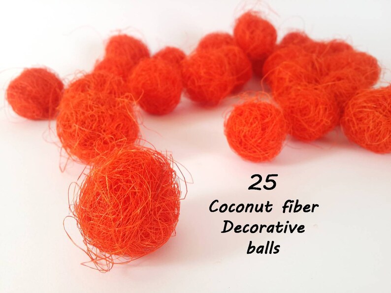 Orange Decorative Balls Orange Decor Items Balls for Bowl Etsy